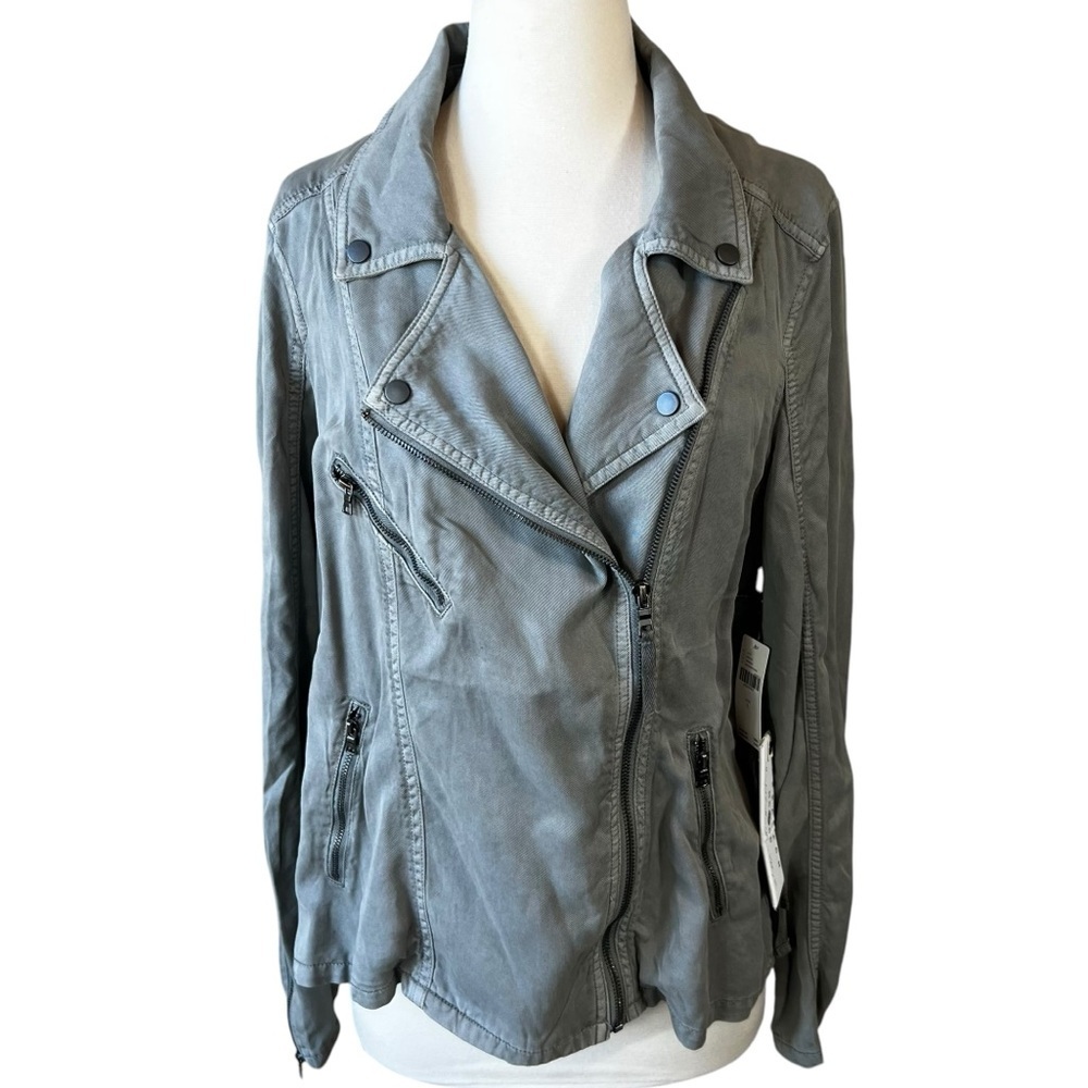 Anthropologie Marrakech Ronika Draped Green Khaki Moto Jacket Chic Women’s L
